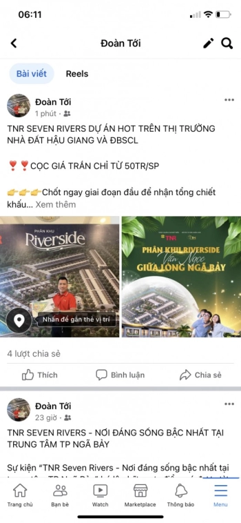 TNR SEVEN RIVERS DỰ ÁN HOT TRÊN THỊ TRƯỜNG NHÀ ĐẤT HẬU GIANG VÀ ĐBSCL  ❣️❣️CỌC GIÁ TRẦN CHỈ TỪ 50TR/SP  ????????????Chốt ngay giai đoạn đầu để nhận tổng chiết khấu lên đến 12%   ✅Vị trí: Trung tâm TP Ngã Bảy - tỉnh Hậu Giang  ✅Quy mô: 8,8 hecta với 368 sản phẩm được quy hoạch đồng bộ, chỉn chu  ???? Tiện ích nội khu : Trường mầm non, bãi đỗ xe riêng, khu thể thao, công viên trung tâm, công viên ven sông,...  ???? Tiện ích ngoại khu: chợ, trường, trung tâm hành chính, siêu thị,.......  ???? Ngân hàng MSB hỗ trợ lên tới 70%  ( ưu đãi lãi suất và ân hạn nợ gốc lên đến 18 tháng) ????  Hỗ trợ thanh toán chậm lên đến 12 tháng ???? MIỄN PHÍ trả nợ trước hạn trong thời  gian hỗ trợ lãi suất  Liên hệ: 0865480426 Tới  ???????????????????????? #dự_án_TNR_Seven_Rivers #bán_đất_nền_trung_tâm_ngã_bảy #shophouse_ngã_bảy #mua_nhà_ngã_bảy #bđs_hậu_giang #bđs_ngã_bảy #tnr7rivers #tnr_seven_rivers #ngân_hàng_msb #nhà_đất_hậu_giang