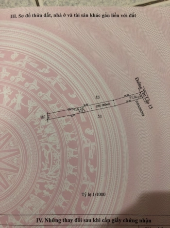 Tìm chủ mới miếng đất 412.3m2 , thổ cư 100m2  