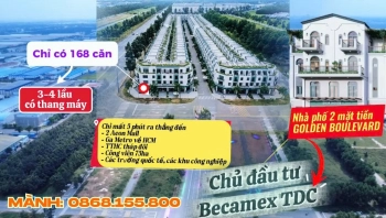 Nhà phố kinh doanh 2 mặt tiền đường 40m2, ngay trung tâm hành chính, khu tái định cư Hòa Lợi