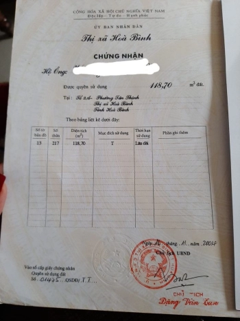 Chính chủ cần bán mảnh đất gần cạnh công an phường Tân Thịnh.