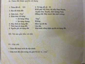 Cần bán đất đường 7,5m Nguyễn Văn Trỗi (gần ủy ban nhân dân huyện Duy Xuyên)