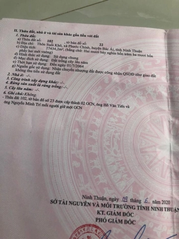 Bán đất thôn suối mơ xã Phước chính huyện Bắc ái