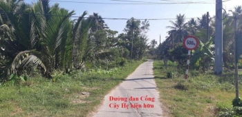 Chính chủ đất cần bán 2 nền đất đường đan cống Cây Hẹ, thuộc ấp Cây Hẹ, xã Phú Cần, huyện Tiểu Cần, tỉnh Trà Vinh