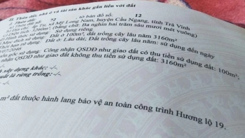 Cần bán đất nền cách chợ ấp tư, Mỹ long Nam, huyện Cầu ngang khoảng 600m