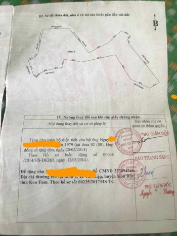 Bán lô đất rẫy  rộng hơn 3,3 hec