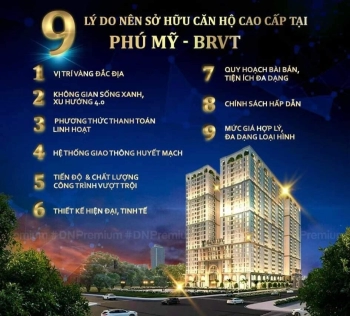 CĂN HỘ CAO CẤP ĐẦU TIÊN TẠI THỊ XÃ PHÚ MỸ - Tỉnh BR- VT, mặt tiền Quốc Lộ 51 giá 30tr/m2
