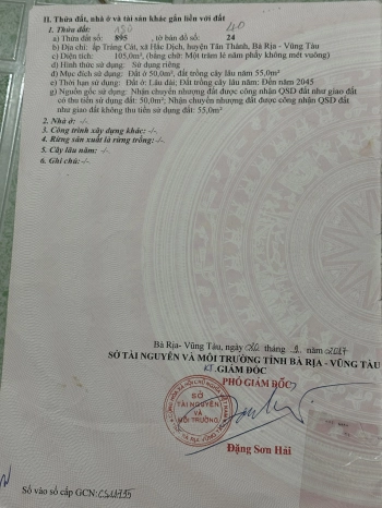 Đất gần khu dân cư Trảng Cát, Hắc Dịch, Phú Mỹ, Bà Rịa – Vũng Tàu