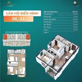 Chính chủ bán căn góc 2 PN toà HH3 dự án The Jade Orchid ngay Phạm Văn Đồng