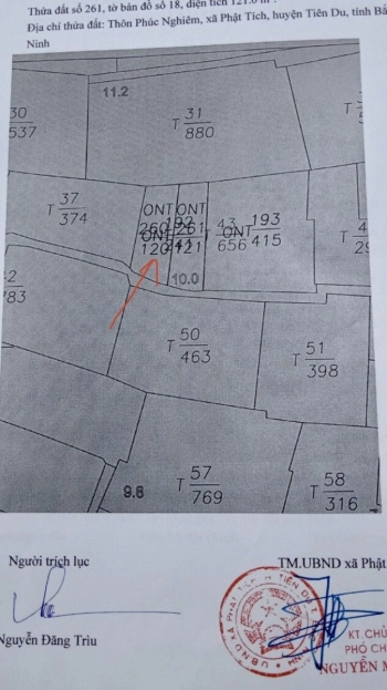 Bán đất thôn Phúc Nghiêm, Phật Tích, Tiên Du, Bắc Ninh