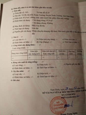 Chính chủ bán đất thuộc khu đô thị mới TT Xuân Trường, Nam Định