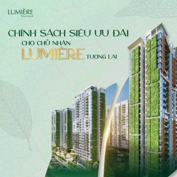 Bán căn hộ cao cấp Lumiere Boulevard, 2pn - 76m2 giá chỉ từ 54tr/m2, view cực kì đẹp bao trọn công viên 36ha