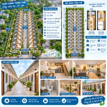 455M2 ĐẤT THỔ CƯ ĐƯỜNG Ô TÔ PHƯƠNG ÁN LÀM DÃY TRỌ