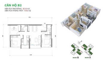 Cần bán căn hộ cao cấp 2PN