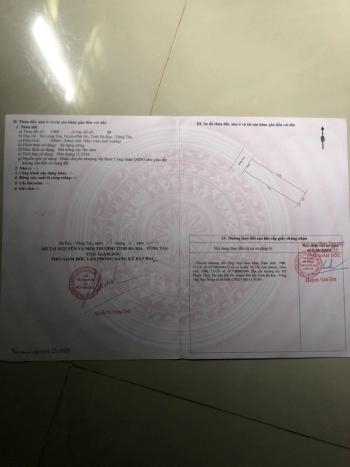 Chính chủ bán gấp đất mặt tiền đường nhựa Long Tân huyện đất đỏ BRVT 