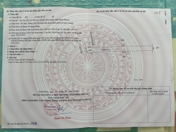 Chính chủ bán gấp 1 lô đất sổ đỏ bình phước