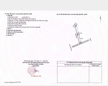 Chính chủ cần bán đất thổ cư 1377m2,chính chủ phường 2 thị xã Kiến Tường