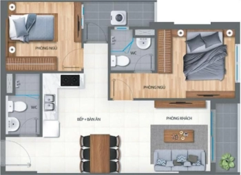 Bán căn 2 phòng ngủ Lovera Vista Khang Điền, diện tích 65,58m2