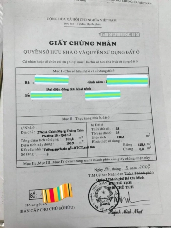 Bán nhà chính chủ CMT8 Q3 giá tốt còn TL