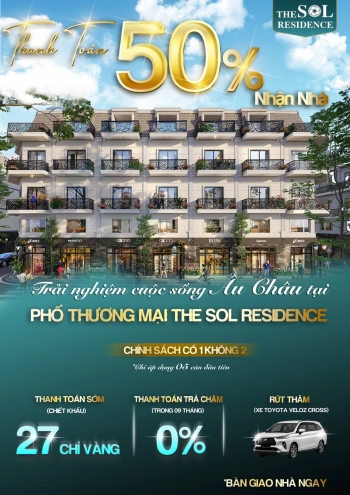 Mua ngay căn hộ tại dự án nhà ở The Sol Residence - LH 0336032744