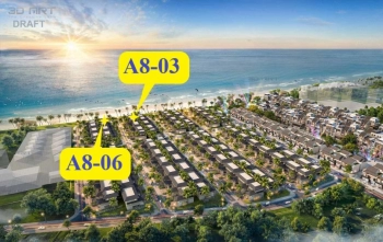 Beach Villas Mặt Biển Bãi Dài, kế bên khách sạn Crowne Plaza