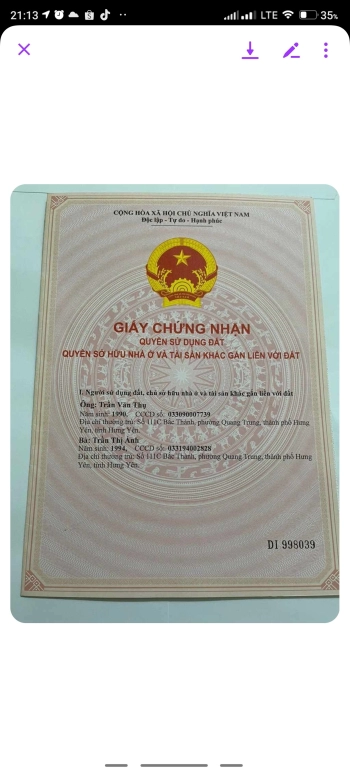Bán nhà chính chủ 109m2 tại phườngnquang trung