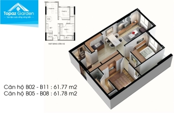 Bán gấp CH Topaz Garden Tân Phú, 88m2 3PN, 2WC, 1.7 tỷ,