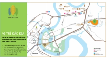 Căn hộ Palm Heights diện tích 77m2, bàn giao đầy đủ nội thất.