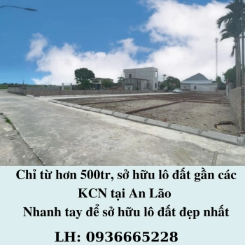 Chỉ từ 500tr có ngay lô đất giá công nhân, diện tích 65m