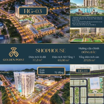 Hot: chính thức mở bán căn hướng mặt đường Bùi Viện Dự án Golden point