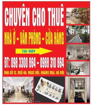 Chính chủ cần cho Thuê Nhà tại Ngõ 48 Ngọc Hồi -Hoàng Liệt Hoàng Mai - Hà Nội