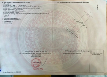 Chính chủ cần bán đất thổ cư mặt tiền đường gần chợ đêm huyện Tân Trụ