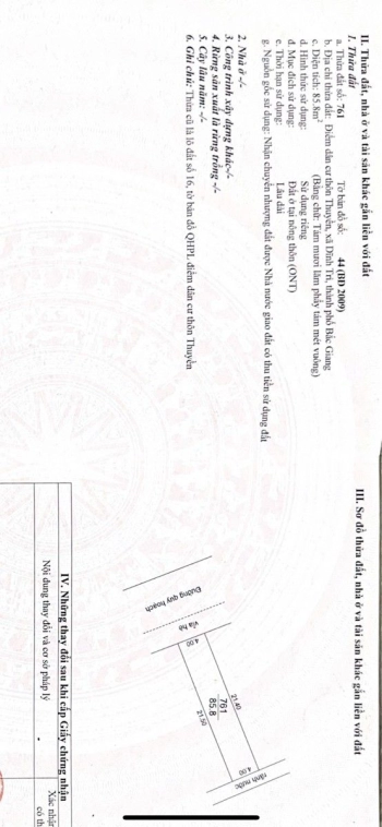 Bán đất đấu giá 85m2 full thổ cư xã Dĩnh Trì, TP Bắc Giang, giá rẻ đầu tư