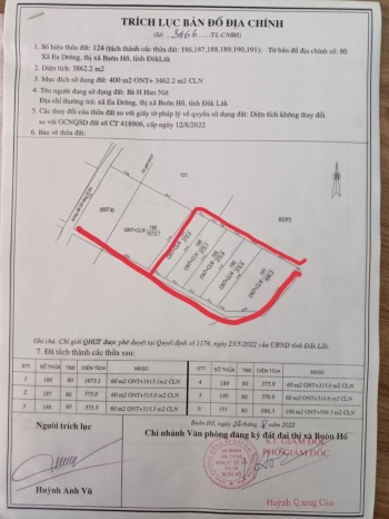 Bán đất xã earong, buôn hồ, daklak