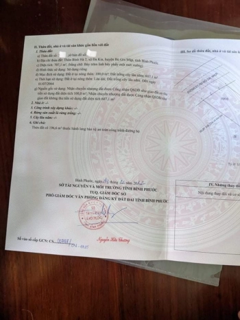 Ra đi miếng đất chính chủ 700m2 (TC 100m) tại Bình Phước giá 1750 tr