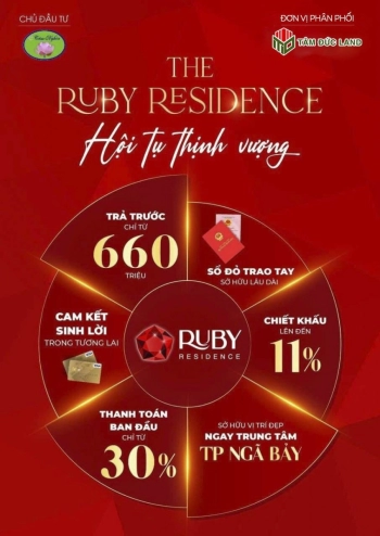 Đô thị Ruby đất nền sổ hồng trao tay