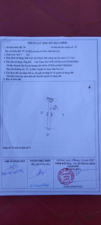 ????Cần bán GẤP 5x52m2, 50m2 đất ở, thuộc thị trấn IAKHA, Giá rẻ chỉ ⌚️350tr