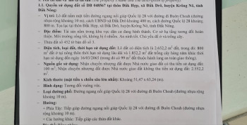 Bán đất Krong Nô Đăk Nông view hồ đẹp chỉ 110tr/ mét ngang