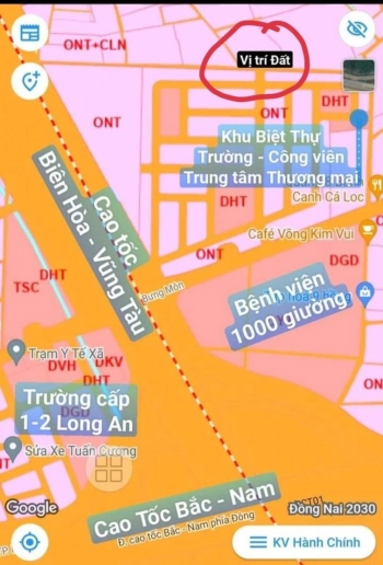 Bán gấp lô đất đối diện khu biệt thự 23 ha