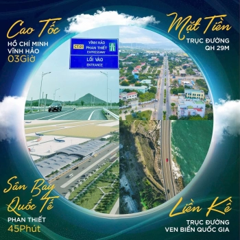 CHỈ 268 TRIỆU (20%) - SỞ HỮU NGAY SỔ HỒNG ĐẤT BIỂN BÌNH THUẬN - CẠNH CAO TỐC, KHU CÔNG NGHIỆP, KDL CỔ THẠCH