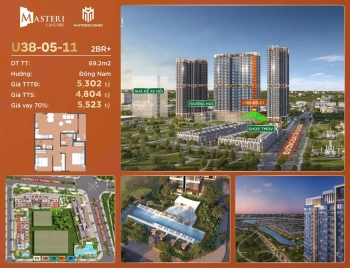 VINHOMES OCEAN PARK HƯNG YÊN, MASTERI CENTRAL SQUARE CĂN  U38-05-11