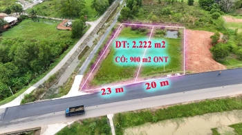 2.222 m2 đất 3 mặt tiền đường Hồ Chí Minh, Đức Hòa, Long An