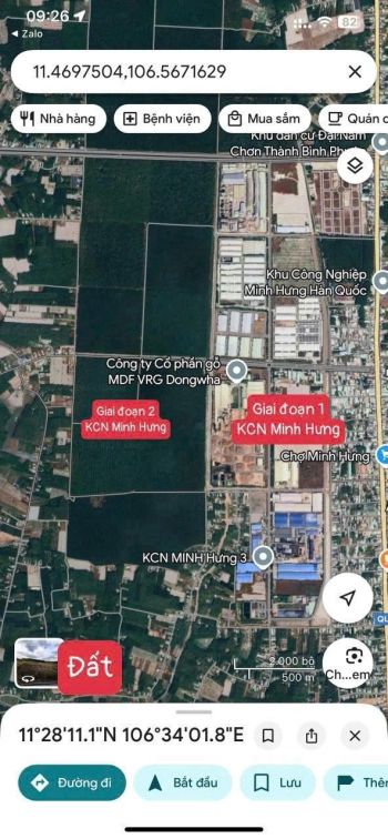 Chỉ hơn 100tr sở hữu nền 220m2 trong lòng KCN Minh Hưng