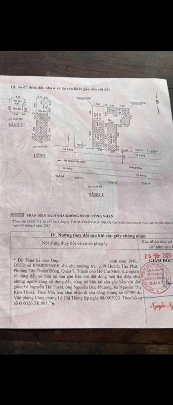 13.2x27m Nở Hậu Mặt tiền chính Võ Thị Nhờ P Tân Thuận Đông Q7