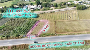 Đất thổ cư, mặt tiền đường HCM Đức Hòa, đối diện KCN, đáng đầu tư...